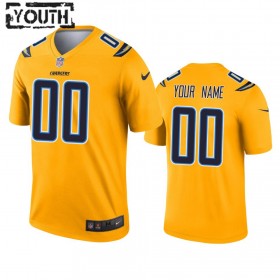 Tröjor Los Angeles Chargers Custom Gold Inverted Legend - Barn